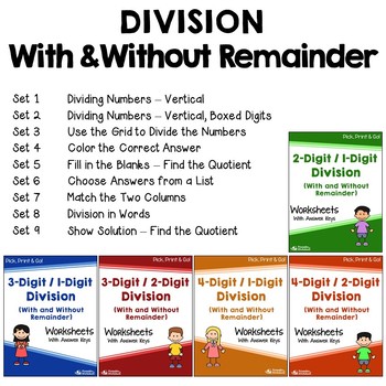 multidigit division worksheets introducing long division project practice sheet