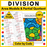 Multi Digit Division With Area Models & Partial Quotients 