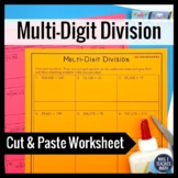 Multi-Digit Division Worksheet Activity 6.NS.2