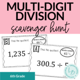 Multi-Digit Division with Decimals Scavenger Hunt