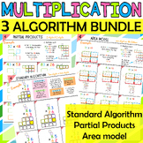 Multi Digit Multiplication 3 Strategies - Standard, Partia