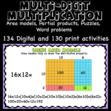 Multi-Digit Multiplication, Area model, Partial products A