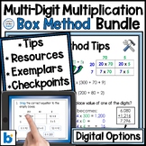 Multi-Digit Multiplication Box Method Activities Print and