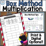Multi-Digit Multiplication Box Method Area Model with Prin