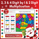 Multi-Digit Multiplication - Christmas Multiplication Colo