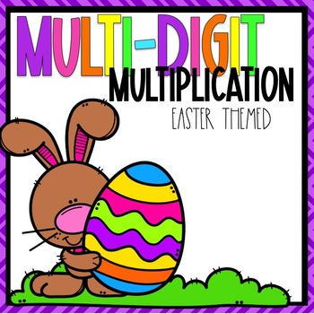 Preview of Multi-Digit Multiplication Color-By-Number Easter Themed