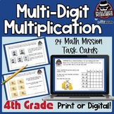 Multi-Digit Multiplication Task Cards 4th Grade Escape Roo