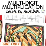 Multi-Digit Multiplication Fall Math Coloring