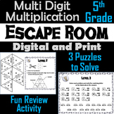 Multi-Digit Multiplication Activity: Escape Room Math Brea