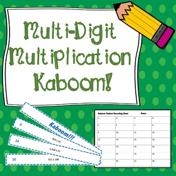 Preview of Multi-Digit Multiplication Game {Math Center}