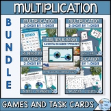 Multi-Digit Multiplication Games and Task Cards Bundle | 2