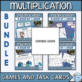 Multi-Digit Multiplication Games and Task Cards Bundle | 4