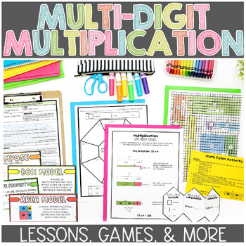 Preview of Multi-Digit Multiplication Guided Math Workshop with Lesson Plans & More