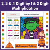 Multi-Digit Multiplication - Halloween Multiplication Colo
