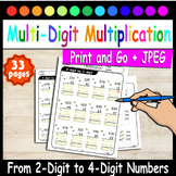 Multi-Digit Multiplication Mastery  Worksheets from 2-Digi