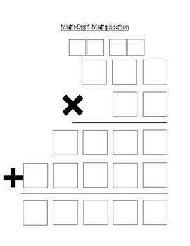 Preview of Multi-Digit Multiplication Mat
