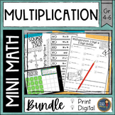 Multi-Digit Multiplication Math Activities Bundle Puzzles 