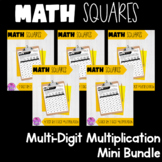 Multi Digit Multiplication Math Squares MINI BUNDLE 25 Pri