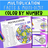 April Spring Color by Number Code Multiplication 1 Digit, 