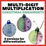 Multi-Digit Multiplication Ornaments - Christmas Holiday M