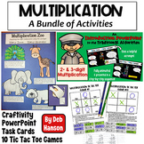 Multi-Digit Multiplication Practice Bundle: PowerPoint, Ga