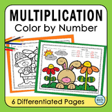 Multi-Digit Multiplication Practice Color by Number Printa