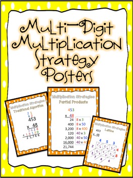 Preview of Multi Digit Multiplication Strategy Posters
