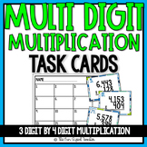 Multi Digit Multiplication Task Cards | 3 Digit by 4 Digit