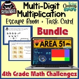 Multi-Digit Multiplication Task Cards & Escape Room Activi