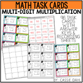 Multi-Digit Multiplication Task Cards (with and without carrying)