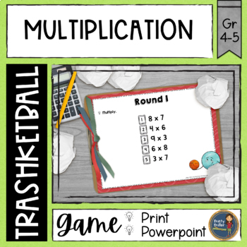 Preview of Multi-Digit Multiplication Trashketball Math Game