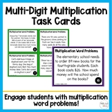 Multi-Digit Multiplication Word Problems Task Cards