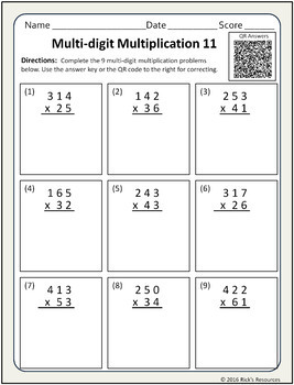 Best Multi-Digit Multiplication Worksheets by Rick's ...