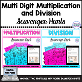 Multi Digit Multiplication and Division Scavenger Hunts