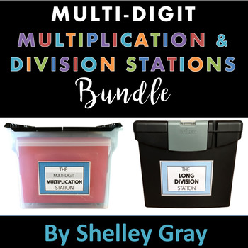 Preview of Multi-Digit Multiplication and Division Stations: BUNDLE