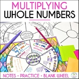 Multi-Digit Multiplication of Whole Numbers Doodle Math Wheel