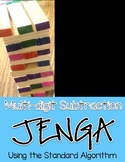 Multi-Digit Subtraction Jenga Math Game: Standard Algorith