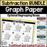 Multi-Digit Subtraction Practice Worksheets on Graph Paper