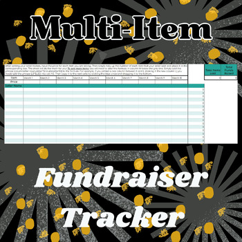 Preview of Multi-Item Fundraising Tracker