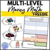 Multi-Level Money Math for LIFE Skills-FREE Math Center Activity