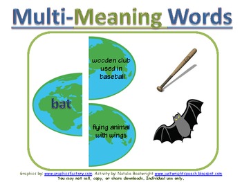 Preview of Multi-Meaning Words Earth Day