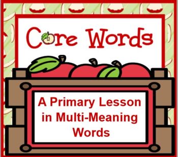 Preview of Multi-Meaning Words - Getting To The Core Of It SMARTBOARD