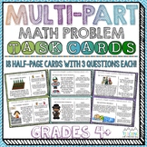 Multi-Part Math Problems Task Cards Performance Based Tasks