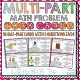 Multi-Part Math Problems Task Cards Performance Based Tasks