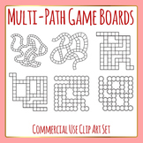 Multi Path Game Boards Template / Boardgames Layout Clip Art / Clipart