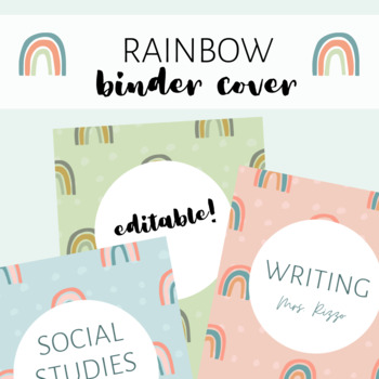 Preview of Multi-Rainbow Binder Covers