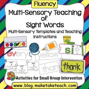 Preview of Sight Words - Multi-Sensory Teaching of Sight Words