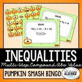 Multi-Step, Compound, and Absolute Value Inequalities | Pumpkin Smash Bingo