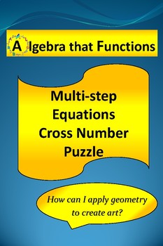 Preview of Equations Multi-Step CrossNumberPuzzle with WorkedOutSolutions *DISTANCE LEARNIG