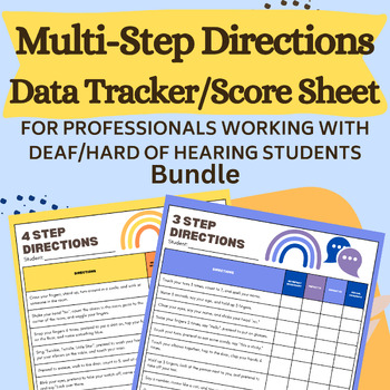 Preview of Multi-Step Directions for Auditory Memory Score Sheet/Data Tracker BUNDLE